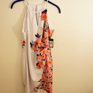Guess Floral Halter White Dress